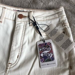 Zendaya x Tommy Hilfiger white flare jeans